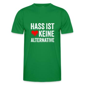 Hass ist keine Alternative - Männer Funktions-T-Shirt - Kelly Green - Vorne - AI Model Male 178 dark (178cm)