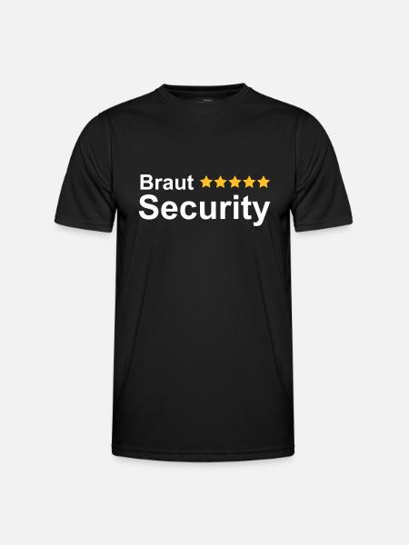 Braut Security Junggesellin Abschied - Männer Funktions-T-Shirt - Schwarz