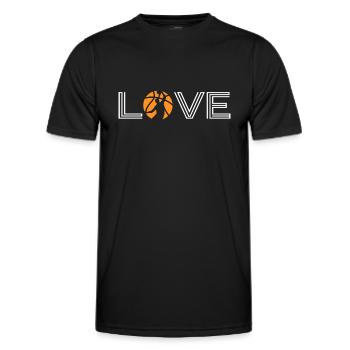 basketball "love-basketball" basketballspiel dunk - Männer Funktions-T-Shirt - Schwarz - Vorne - AI Model Male 178 dark (178cm)