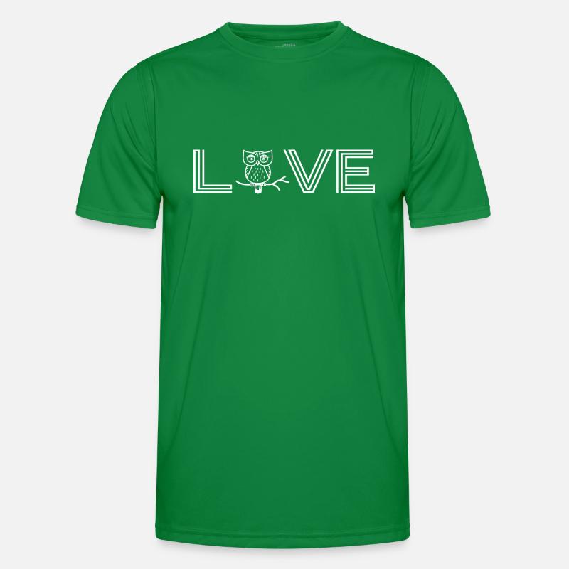 Eule "love-Eule" Eulendesign Männer Funktions-T-Shirt