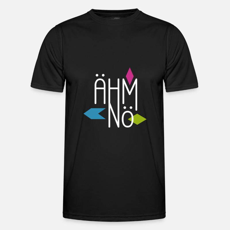 Ähm Nö - Männer Funktions-T-Shirt - Schwarz