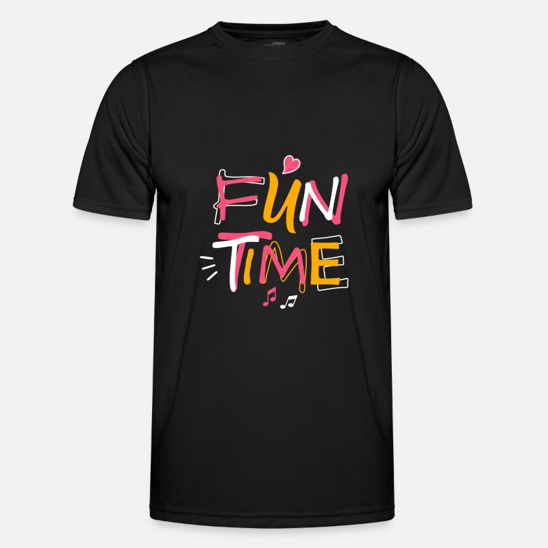 Funtime - Männer Funktions-T-Shirt - Schwarz