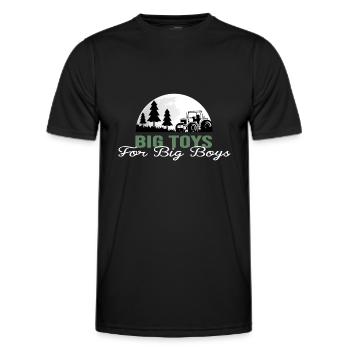 tractor farmer field tractor driver trekker - Men's Functional T-Shirt - black - Front - AI Model Male 178 dark (178cm)
