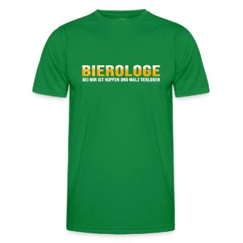 Beer Beer Hops and Malt - Men's Functional T-Shirt - kelly green - Front - AI Model Male 178 dark (178cm)