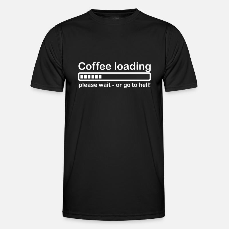 Coffee loading - Men's Functional T-Shirt - black