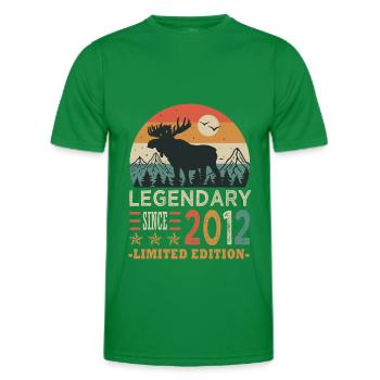 2012 Legendäres Jubiläum geboren 2012 - Männer Funktions-T-Shirt - Kelly Green - Vorne - AI Model Male 178 dark (178cm)