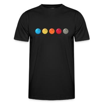 Bowling Bowling Ball Strike Bowling Alley XXX - Men's Functional T-Shirt - black - Front - AI Model Male 178 dark (178cm)