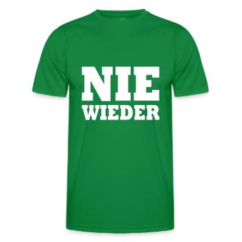 Nie wieder - Männer Funktions-T-Shirt - Kelly Green - Vorne - AI Model Male 178 dark (178cm)