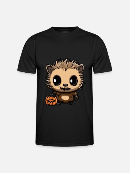 hérisson Halloween Zombie - T-shirt sport Homme - noir