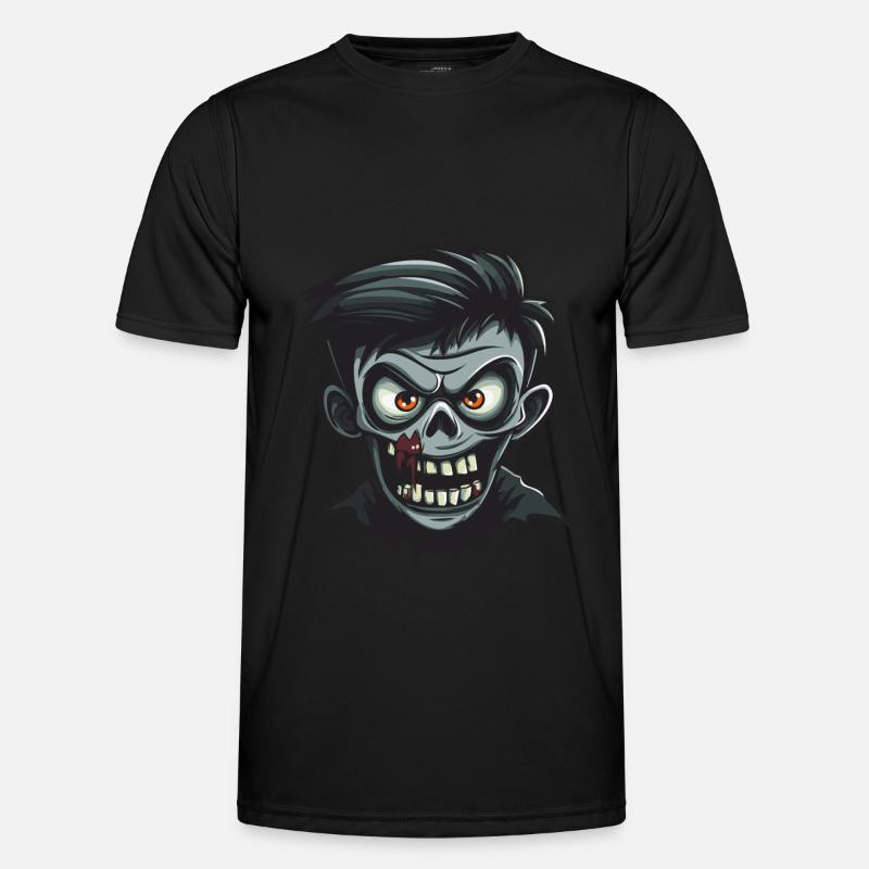 Zombie Halloween Comic - Männer Funktions-T-Shirt - Schwarz