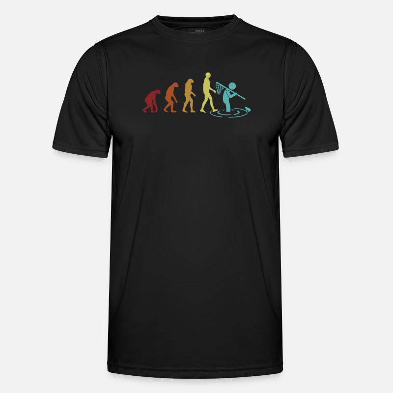 Frog Catching Evolution Kröte Kaulquappe Frosch Männer Funktions-T-Shirt