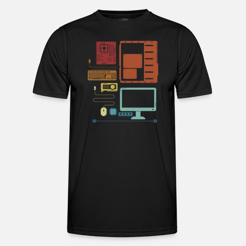 Retro Hardware Admin IT-Betrieb Informatiker Männer Funktions-T-Shirt