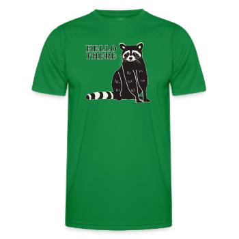 Hello There Trash Panda Queen Friend Lover Raccoon - Men's Functional T-Shirt - kelly green - Front - AI Model Male 178 dark (178cm)