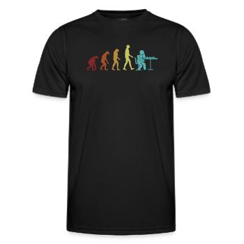 Chess Evolution Großmeister-Dame-Spieler - Männer Funktions-T-Shirt - Schwarz - Vorne - AI Model Male 178 dark (178cm)