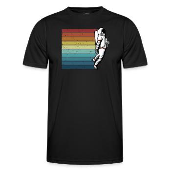 Retro Taikonaut Cosmonaute Vaisseau Spatial Spaceman - T-shirt sport Homme - noir - Devant - AI Model Male 178 dark (178cm)
