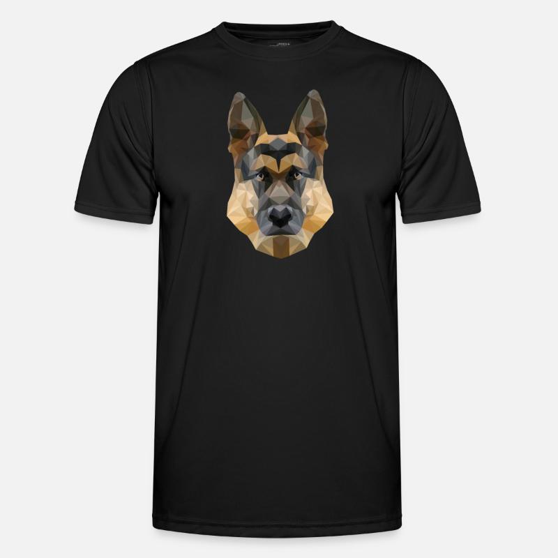 Polygon Hund Vierbeiner Wauwau Deutscher Männer Funktions-T-Shirt