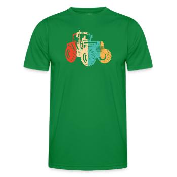 Retro Farmer Agriculture Agriculteur biologique Économiste agricole - T-shirt sport Homme - vert - Devant - AI Model Male 178 dark (178cm)