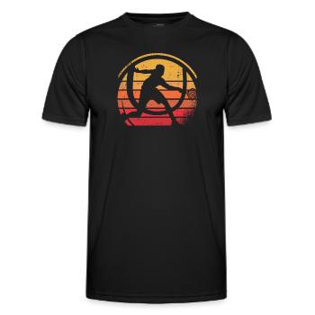 Rétro Padel Paddle Padel-Tennis Padel - T-shirt sport Homme - noir - Devant - AI Model Male 178 dark (178cm)