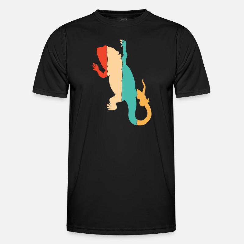 Retro Pogona Haustier Eidechse Besitzer Bartagame Männer Funktions-T-Shirt
