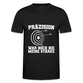 Präzision war nie meine Stärke Bogenschießen - Männer Funktions-T-Shirt - Schwarz - Vorne - AI Model Male 178 dark (178cm)