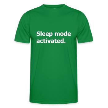 Sleep mode activated. - Men's Functional T-Shirt - kelly green - Front - AI Model Male 178 dark (178cm)