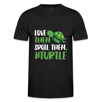 Love them. Spoil them. #Turtle - Männer Funktions-T-Shirt - Schwarz - Vorne - AI Model Male 178 dark (178cm)