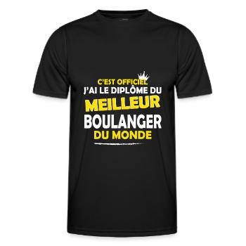 Boulanger - T-shirt sport Homme - noir - Devant - AI Model Male 178 dark (178cm)
