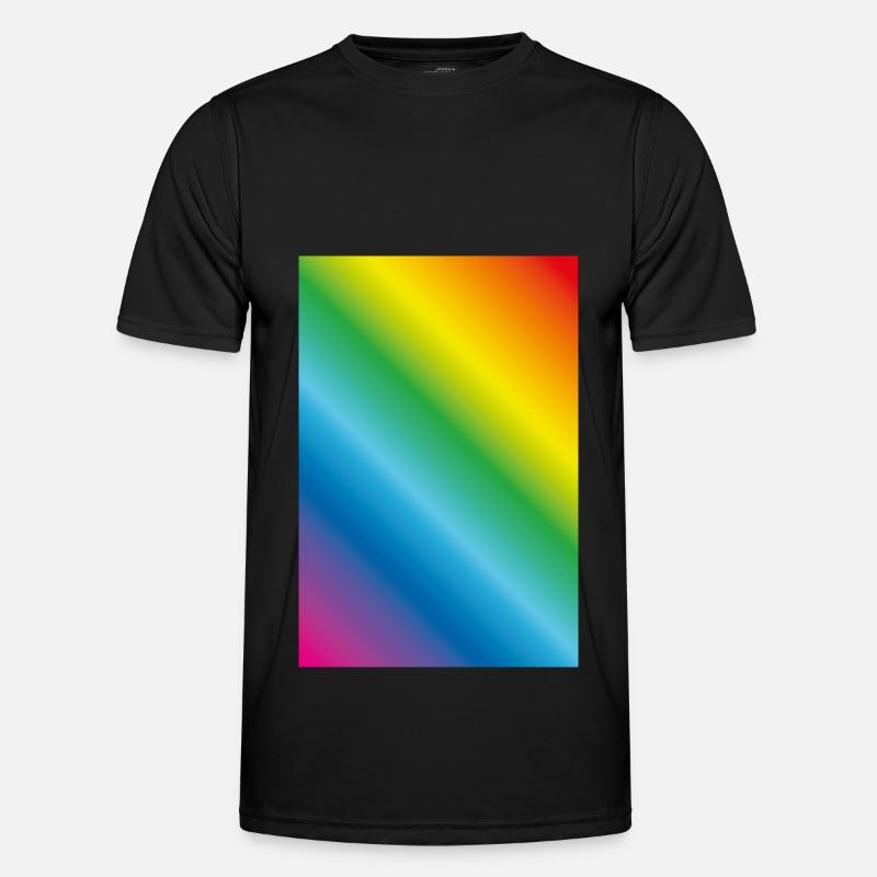 Rainbow Flow - Men's Functional T-Shirt - black