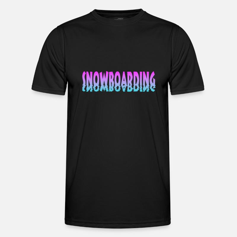 snowboarding - Männer Funktions-T-Shirt - Schwarz