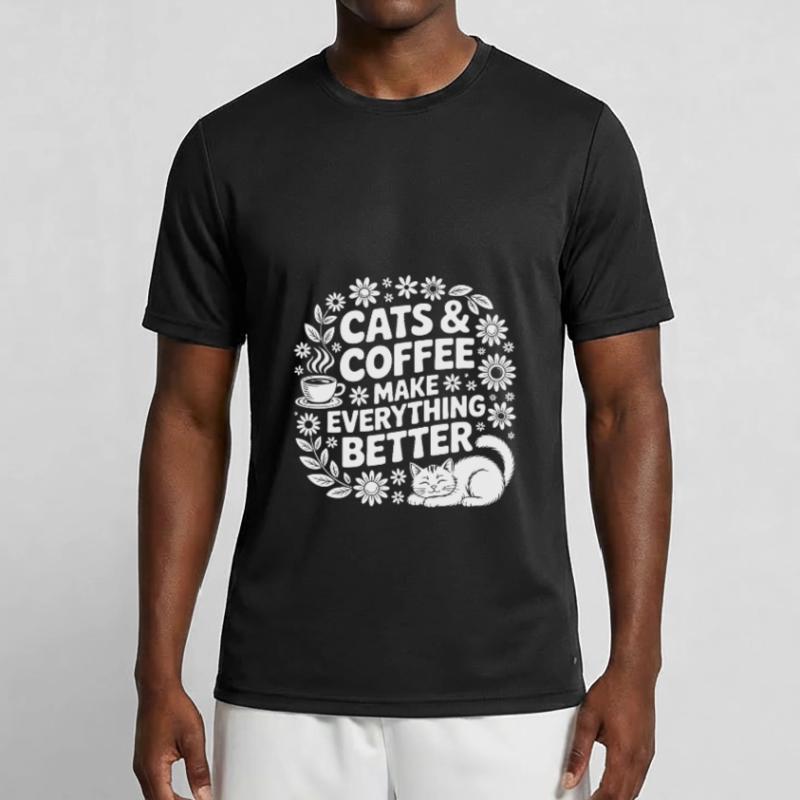 Cat and coffee is all I need Men's Functional T-Shirt