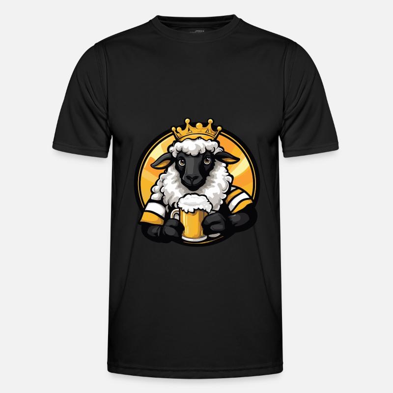 Schaf Bier Männer Funktions-T-Shirt