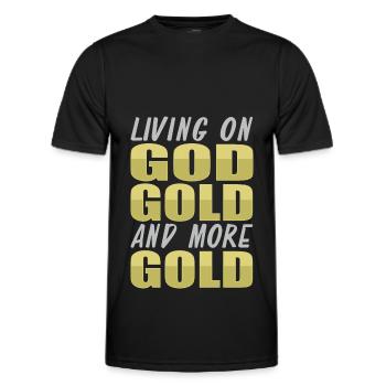Gold Mining Gold Mine - Men's Functional T-Shirt - black - Front - AI Model Male 178 dark (178cm)