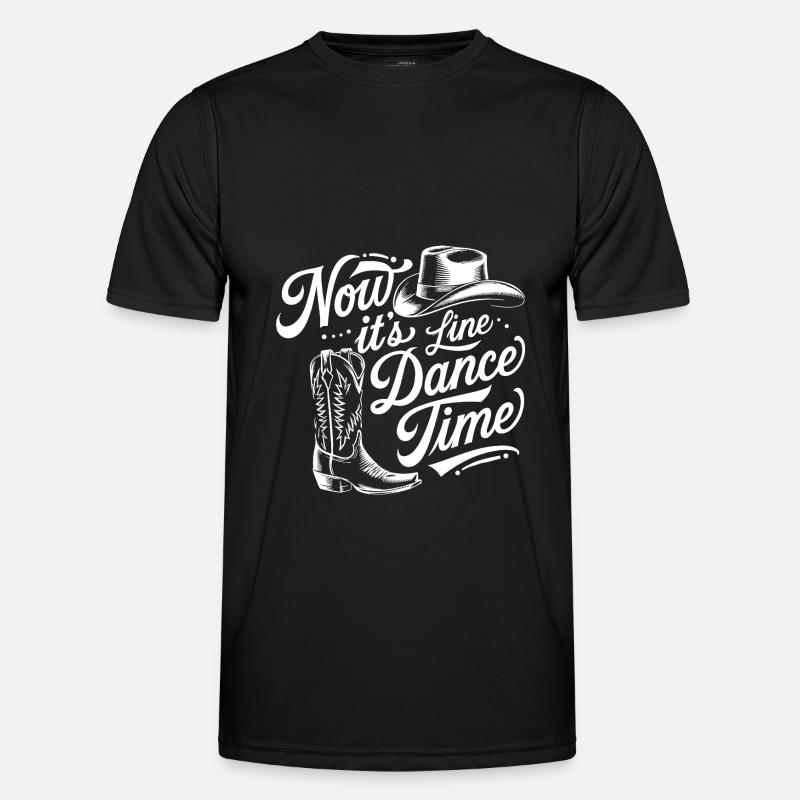 Line Dance Time Time to dance Line Dance - Men's Functional T-Shirt - black