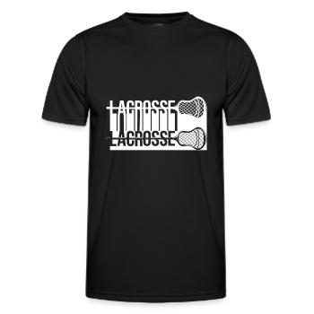 Lacrosse - Männer Funktions-T-Shirt - Schwarz - Vorne - AI Model Male 178 dark (178cm)