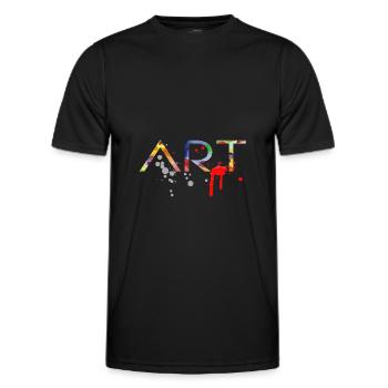 ART - T-shirt sport Homme - noir - Devant - AI Model Male 178 dark (178cm)