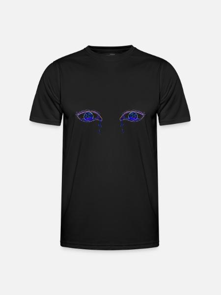 symbol augen - Männer Funktions-T-Shirt - Schwarz