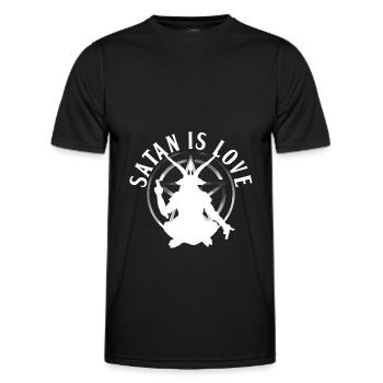 Satan | Satanisme Satanistes Cadeaux satanistes - T-shirt sport Homme - noir - Devant - AI Model Male 178 dark (178cm)
