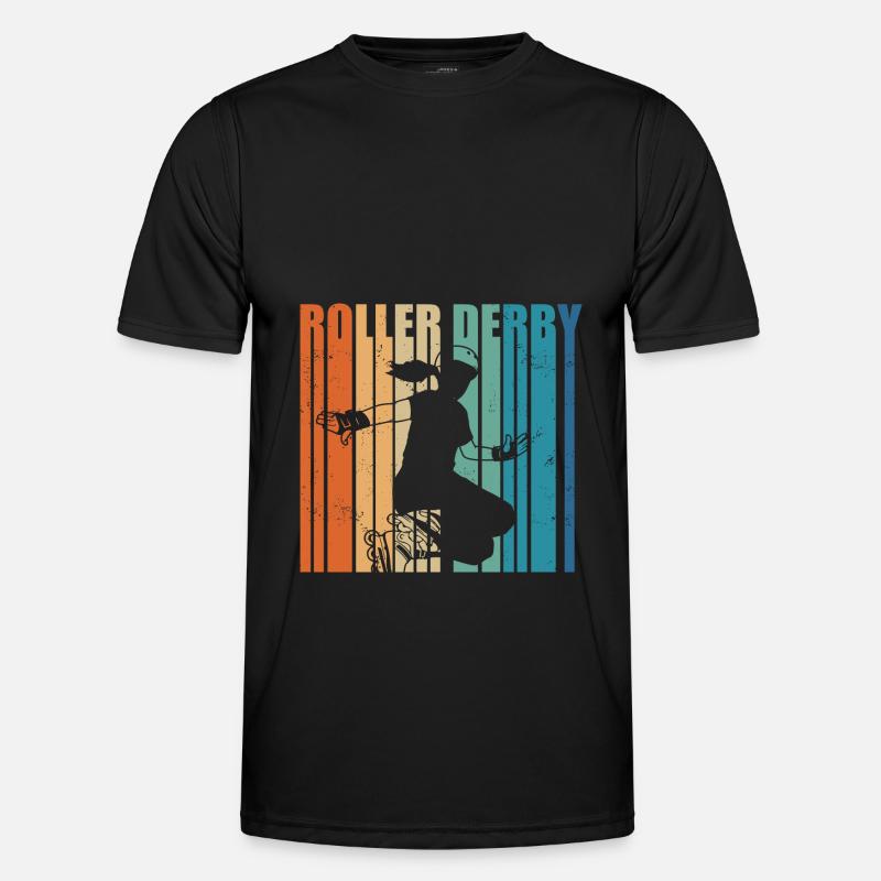 Roller Derby - Männer Funktions-T-Shirt - Schwarz