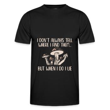 Pilzsammler - Männer Funktions-T-Shirt - Schwarz - Vorne - AI Model Male 178 dark (178cm)