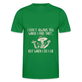 Mushroomer - Men's Functional T-Shirt - kelly green - Front - AI Model Male 178 dark (178cm)
