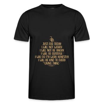 Reiki Sayings - Men's Functional T-Shirt - black - Front - AI Model Male 178 dark (178cm)