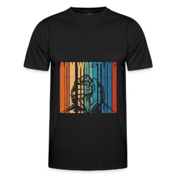 Bras de fer - T-shirt sport Homme - noir - Devant - AI Model Male 178 dark (178cm)