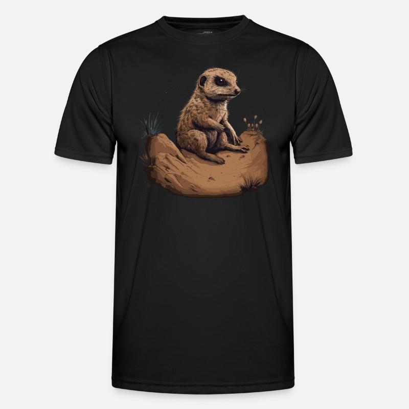 Suricate bébé mangouste Afrique T-shirt sport Homme