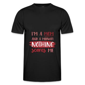 Sage-femme - T-shirt sport Homme - noir - Devant - AI Model Male 178 dark (178cm)