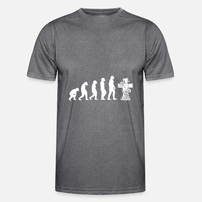 Evolution Bestatter Männer Funktions-T-Shirt