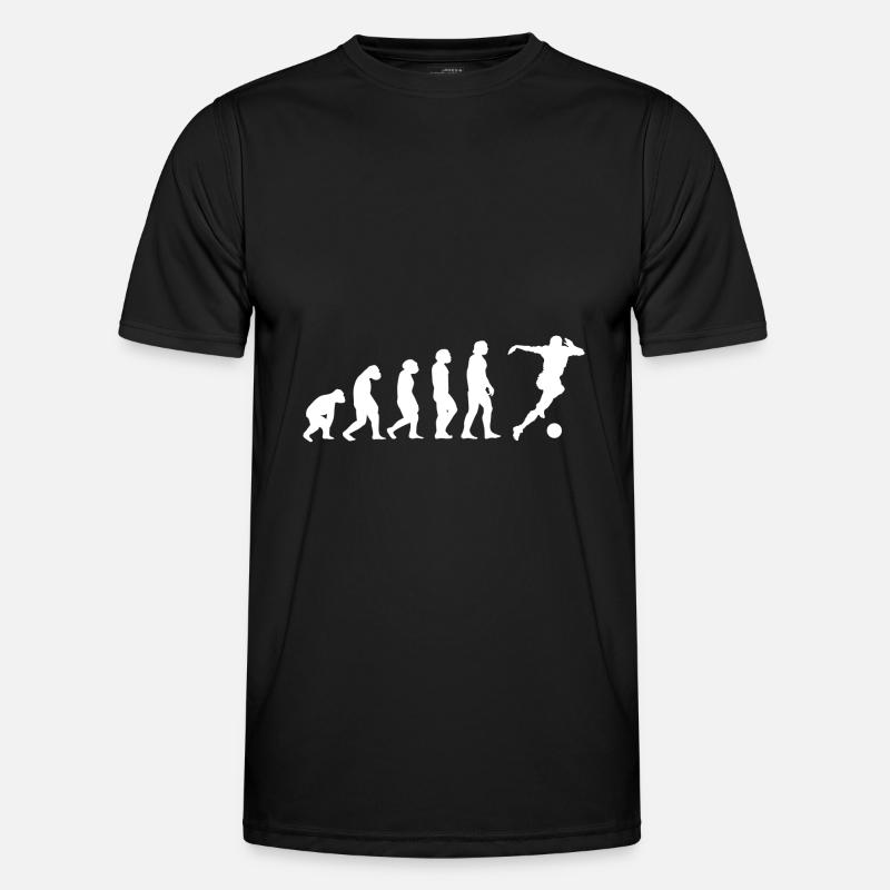 Evolution Fußballer - Männer Funktions-T-Shirt - Schwarz