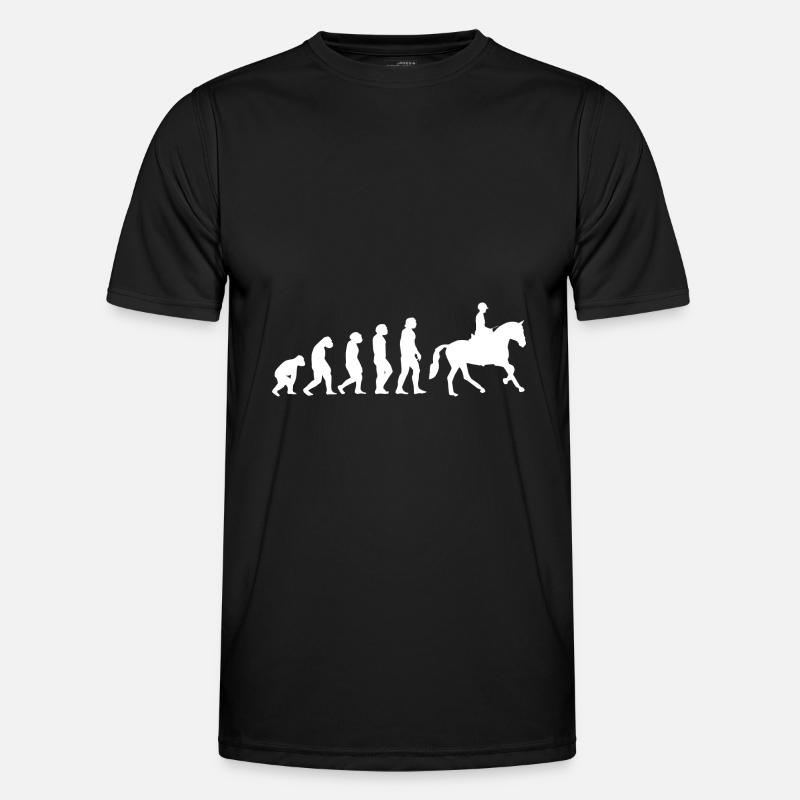 Evolution Reiter - Männer Funktions-T-Shirt - Schwarz