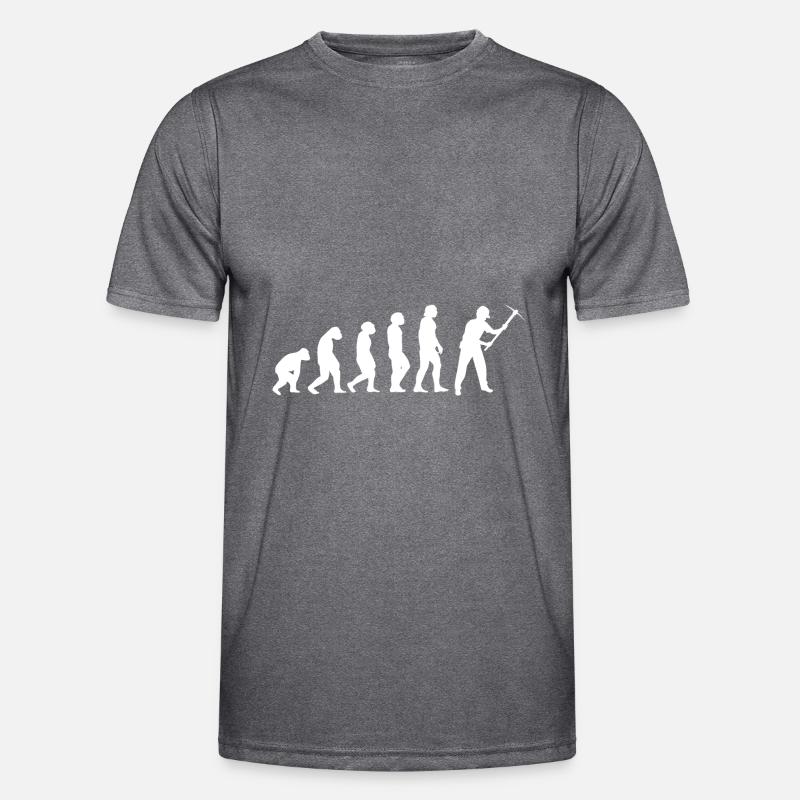Evolution Bergmann Männer Funktions-T-Shirt