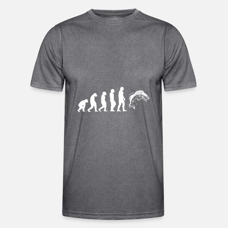 Evolution Forellen Angler Männer Funktions-T-Shirt