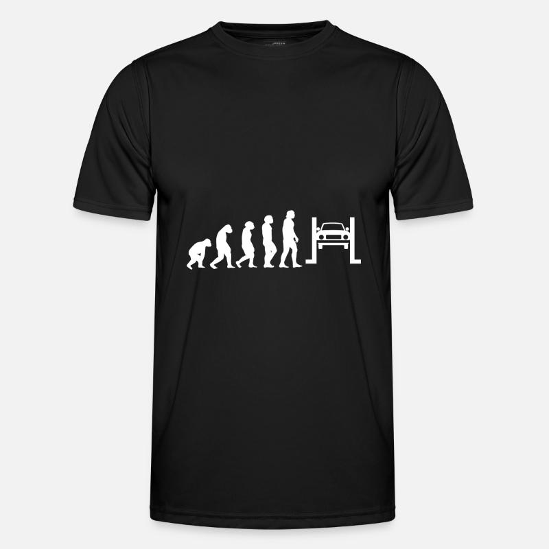 Evolution Kfz Mechaniker - Männer Funktions-T-Shirt - Schwarz